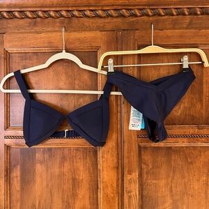 NWT One One Navy High Cut Bikini | Size S